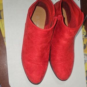 Dominique Nicole Red Women's Ankle Boots